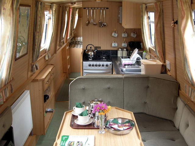 A typical canal boat interior